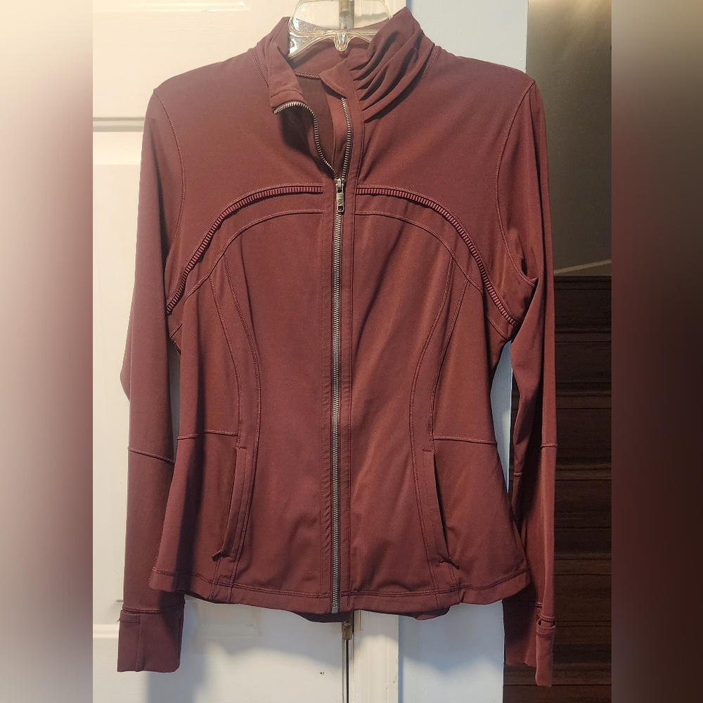 Lululemon Athletica Define Maroon Bomber Jacket